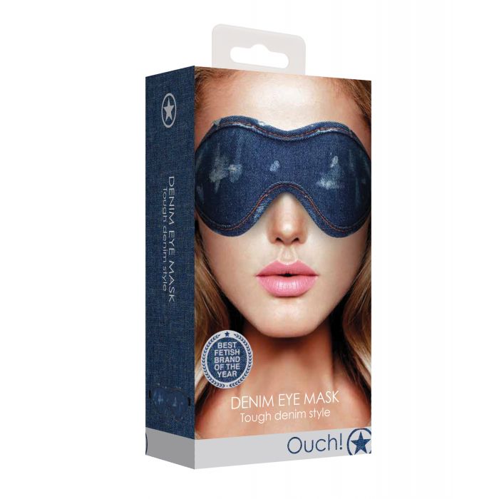 Load image into Gallery viewer, Shots Denim Eye Mask - Blue