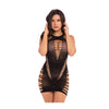 Charger l'image dans la visionneuse de la galerie, Pink Lipstick Back 2 Basixxx Hi Neck Dress Black O/S