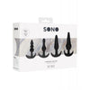 Load image into Gallery viewer, Shots Sono No. 8 Butt Plug - Black Set of 4
