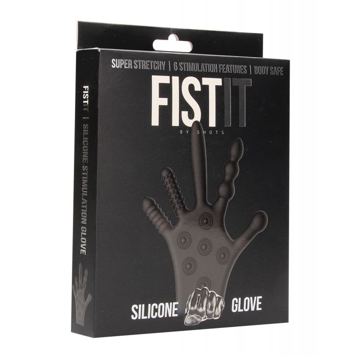 Indlæs billede i gallerifremviser, Shots Fistit Silicone Stimulation Glove - Black
