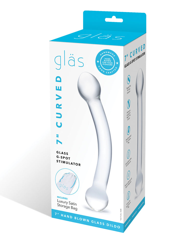 Indlæs billede i gallerifremviser, Glas 7" Buet Glas G-Spot Stimulator - Klar