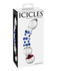 Ladda bilden i Galleri Viewer, Icicles nr 18 handblåst glas massager - klar med blå knoppar