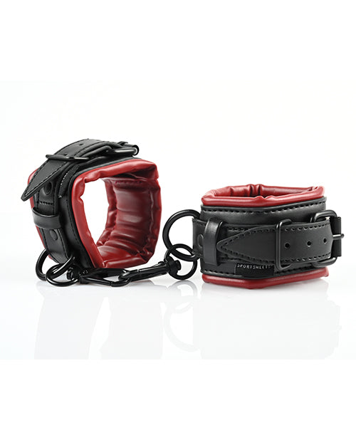 Load image into Gallery viewer, Saffron Spreader Bar & Cuff Set - Red/Black