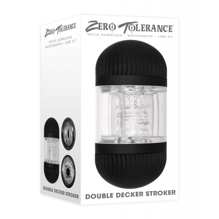 Load image into Gallery viewer, Zero Tolerance Double Decker Stroker - Black/Clear