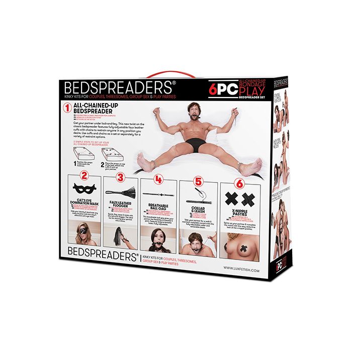 Load image into Gallery viewer, All Chained Up Bondage Play 6 pc Bedspreader Set