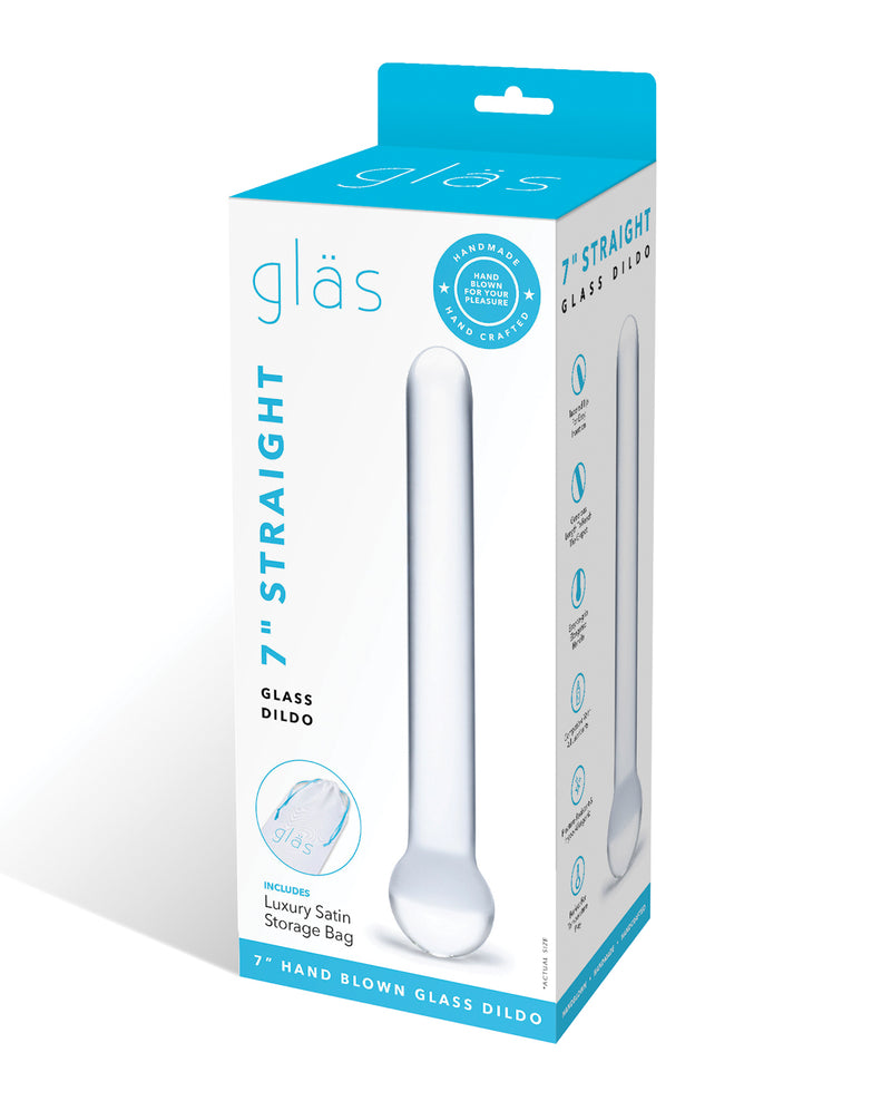 Cargue la imagen en el visor de la galería, Dildo de vidrio recto de 7" - Transparente