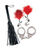 Încărcați imaginea în vizualizatorul Galerie, Bondage by Nasstoys Whip & Cuff Set - Red