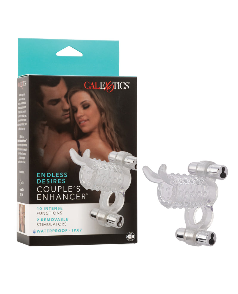 Cargue la imagen en el visor de la galería, Endless Desires Couples Enhancer Clear Dual Vibrating Bullets
