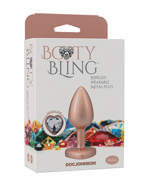 Load image into Gallery viewer, Booty Bling Jeweled Metal Plug Small Gold Anal Toy