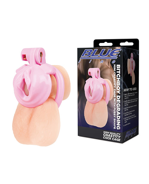 Cargue la imagen en el visor de la galería, Bitchboy Degrading Mini Chastity Cage With Pussy Shape