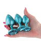 Cargue la imagen en el visor de la galería, Rear Assets 3 Piece Trainer Kit Teal Gem Iridescent Chrome Plugs