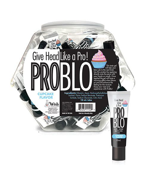 Load image into Gallery viewer, Pro Blo Oral Pleasure Gel 65 Pack Fishbowl Cupcake 10 ml
