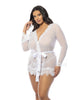 Załaduj obraz do przeglądarki galerii, Provence Short Robe - White 1X/2X