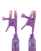 Bild in den Galerie-Viewer laden, Lux Fetish Vibrating Nipple Clamps w/Wired Remote Control - Pink/Purple