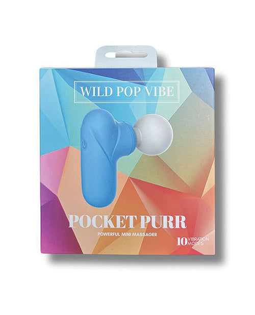 Load image into Gallery viewer, Wild Pop Vibe Pocket Purr Mini Massager - Blue
