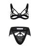 Charger l'image dans la visionneuse de la galerie, Annika Open Cup 2 pc Set w/Fringe and Tassel Detail - Black L/XL