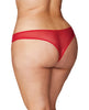 Cargue la imagen en el visor de la galería, Tanga sin entrepierna con perlas rojo 1X/2X