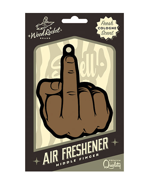 Bild in den Galerie-Viewer laden, Wood Rocket Middle Finger Brown Air Freshener - Cologne