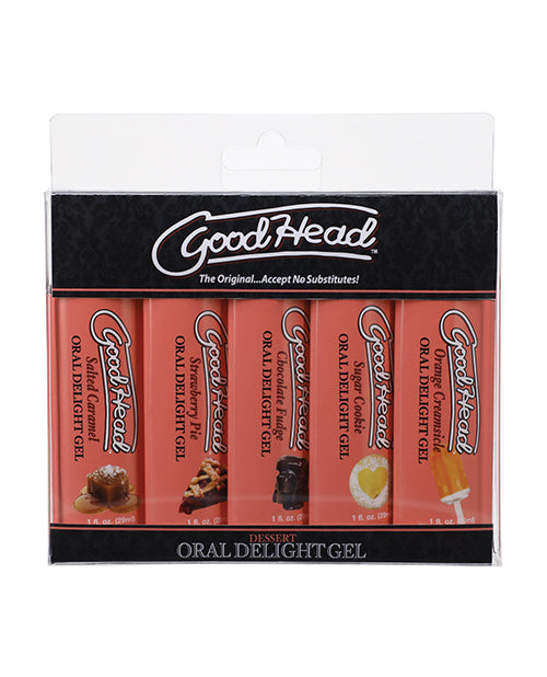 Cargue la imagen en el visor de la galería, Gel de placer oral para postres GoodHead - Paquete surtido de 5 sabores