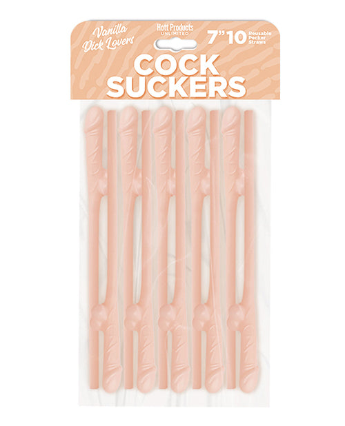 Charger l'image dans la visionneuse de la galerie, Cock Suckers Pecker Straws - Vanilla Lovers Pack of 10