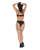 Load image into Gallery viewer, Ooh La Lace Demi Bra, Garter & Tanga Panty Black L/XL
