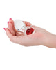 Load image into Gallery viewer, Crystal Desires Glass Heart Gem Butt Plug Medium - Red