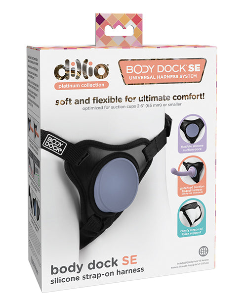 Indlæs billede i gallerifremviser, Dillio Platinum Body Dock SE Sele til Strap On - Sort