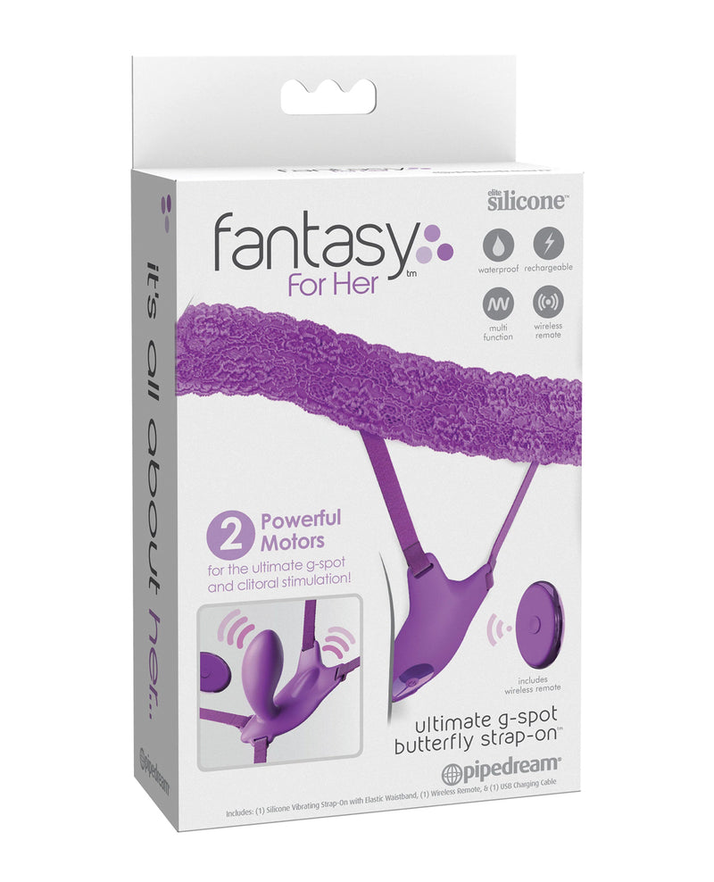 Cargue la imagen en el visor de la galería, Fantasy For Her Ultimate G-Spot Butterfly Strap On - Purple