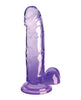 Załaduj obraz do przeglądarki galerii, King Cock Przezroczysty 7" Penis z Jądrami - Fioletowy