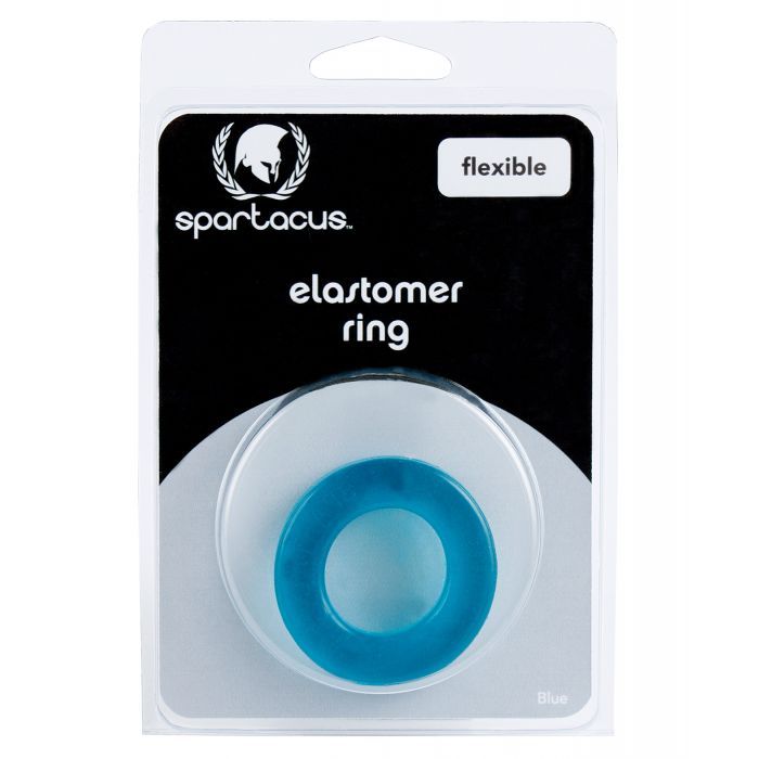 Load image into Gallery viewer, Spartacus Elastomer Cock Ring Metro Blue Stretch To Fit For Firmer Erections