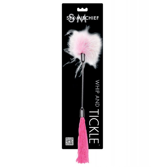Load image into Gallery viewer, Sex & Mischief Whip & Tickle - Pink/White