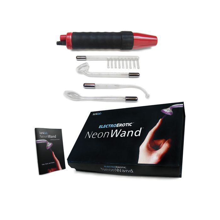 Load image into Gallery viewer, KinkLab Red Handle Neon Wand w/Red Electrode