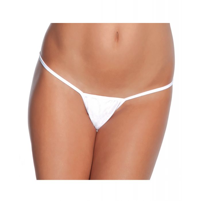 Cargue la imagen en el visor de la galería, Tanga de licra de tiro bajo blanco XL