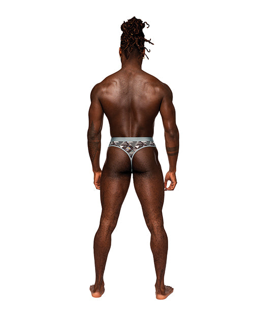 Cargue la imagen en el visor de la galería, Sheer Prints Mesh Poly Spandex Thong Optical L/XL