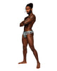 Cargue la imagen en el visor de la galería, Sheer Prints Mesh Poly Spandex Thong Optical L/XL