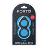 Lataa kuva gallerian katseluohjelmaan, Forto F88 Double Ring Liquid Silicone Cock Ring Black