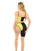 Load image into Gallery viewer, Pink Lipstick Block You Out Bandeau & Bottom Black/Yellow O/S