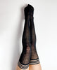 Load image into Gallery viewer, Kixies Meaghan Houndstooth Thigh High Stockings Size A