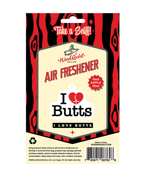 Ladda bilden i Galleri Viewer, Wood Rocket I Love Butts Air Freshener - Apple