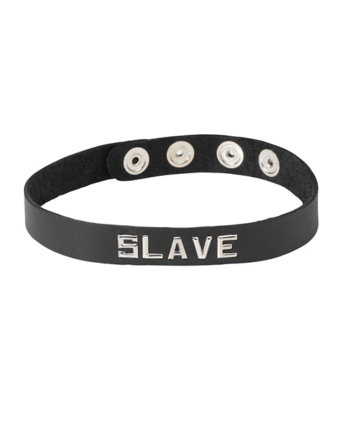 Charger l'image dans la visionneuse de la galerie, Spartacus SLAVE Leather Collar - Black