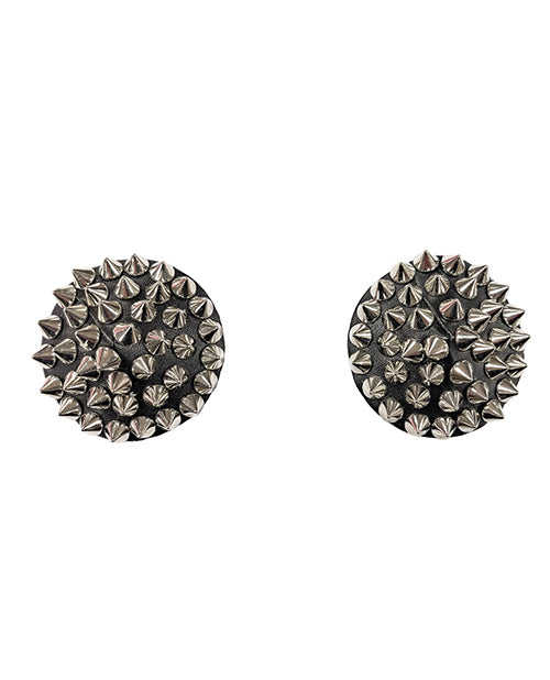 Carica l'immagine nel visualizzatore Galleria, Darque Round Spiked Reusable Pasties - Black O/S