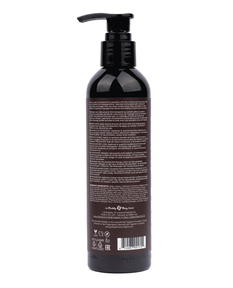 Indlæs billede i gallerifremviser, Earthly Body Hampfrø Massage Lotion - 8 oz Guavalava