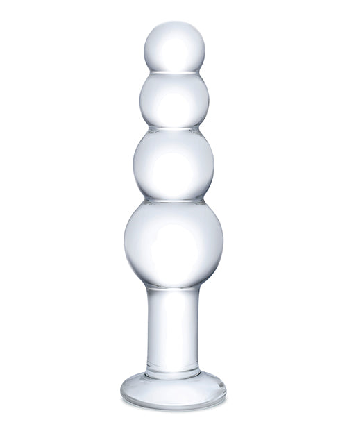 Cargue la imagen en el visor de la galería, Glas 7.25" Glass Beaded Butt Plug - Clear