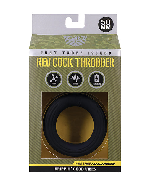Indlæs billede i gallerifremviser, Fort Troff Rev Cock Throbber Vibrating Cock Ring - Large, Black