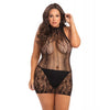 Załaduj obraz do przeglądarki galerii, Rene Rofe Reckless Lace Mini Dress Black 1X To 3X Plus Size