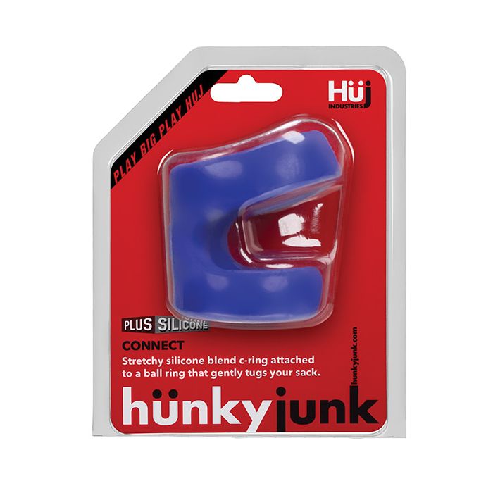 Load image into Gallery viewer, Hunky Junk Connect Cock Ring w/Balltugger - Cobalt