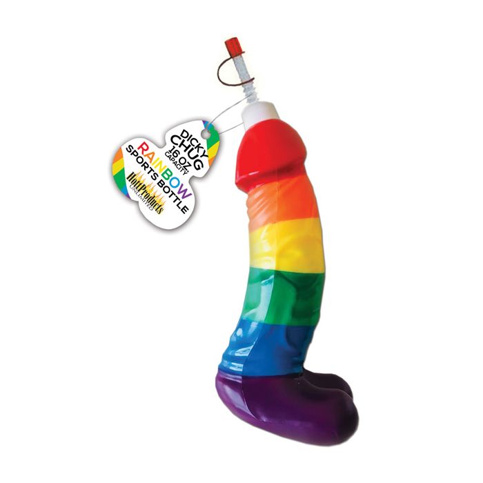 Load image into Gallery viewer, Rainbow Dicky Chug Sports Bottle