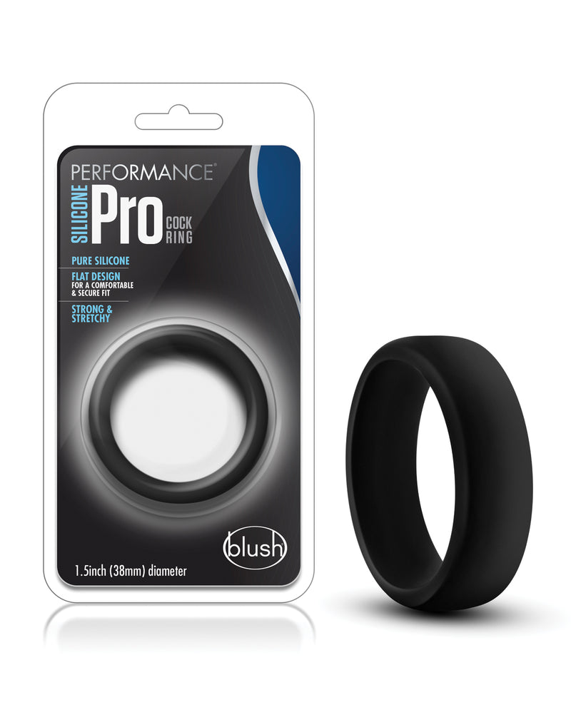 Load image into Gallery viewer, Blush Performance Silicone Go Pro Cock Ring Black Soft Comfort