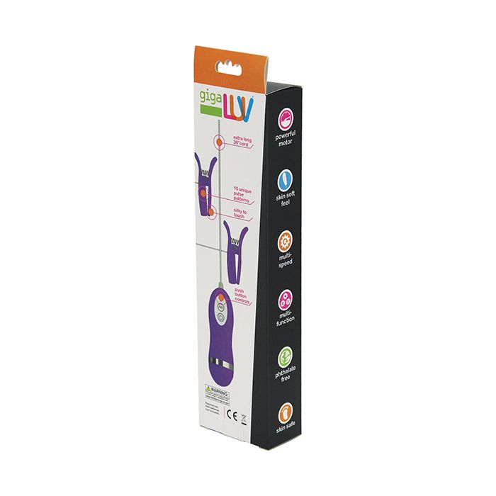 Cargue la imagen en el visor de la galería, GigaLuv Vibro Clamps - 10 Functions Purple