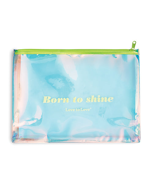 Lataa kuva gallerian katseluohjelmaan, Love to Love Born to Shine Pouch - Acid Yellow